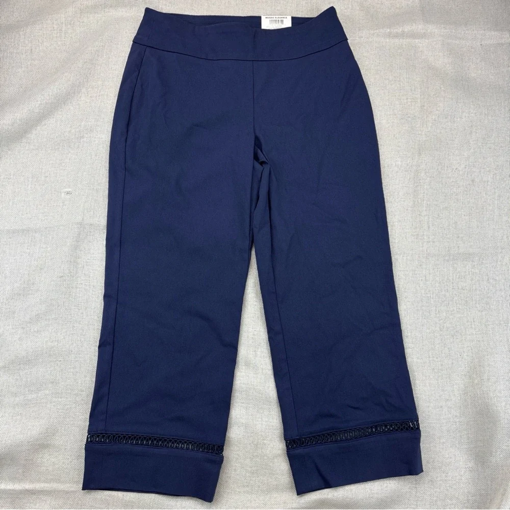 Jm Collection Petite Mid Rise Pull-on Capri Pants Size PP